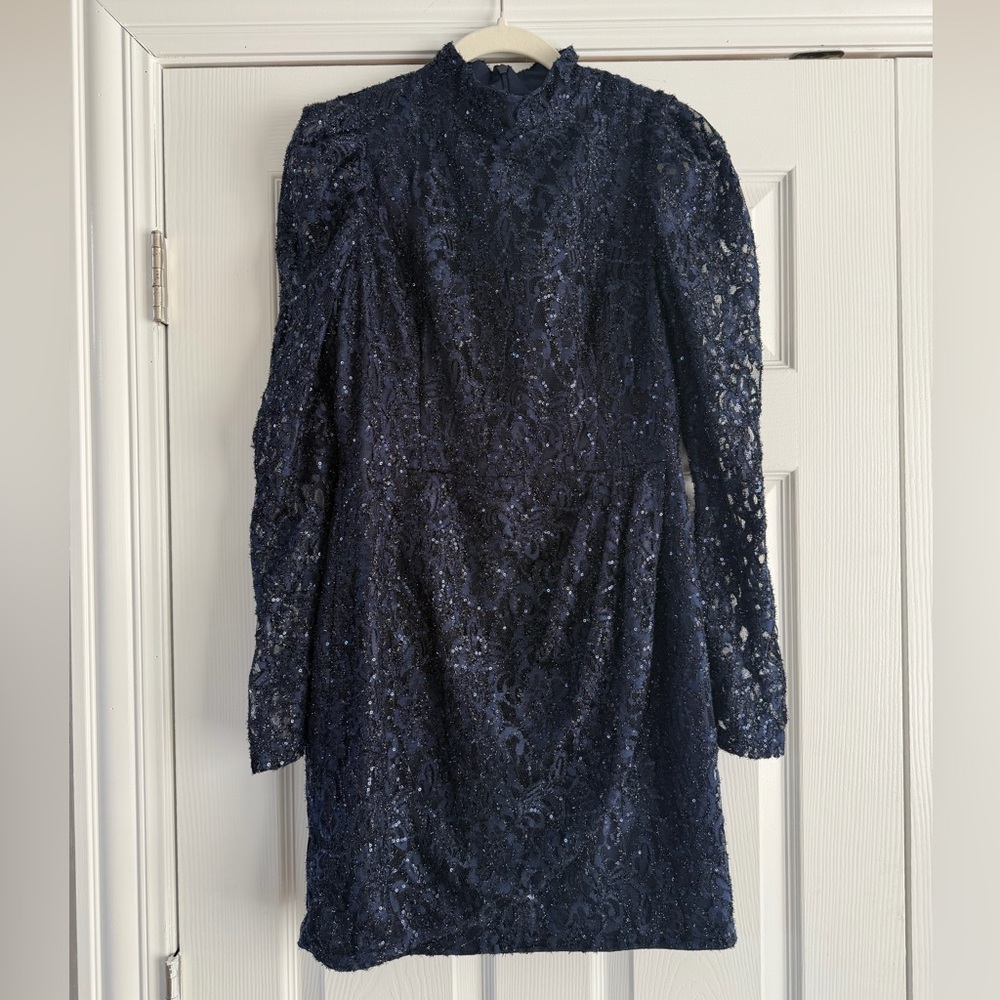 BLACK HALO Santorini Laurel Berman Santorini Mini-dress In Midnight Dress NWOT - Picture 3 of 8